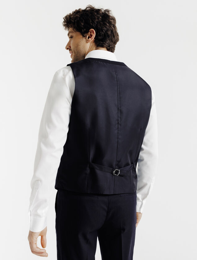 Slim effen kostuumgilet