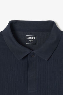 Polo lange mouwen in wafelstof