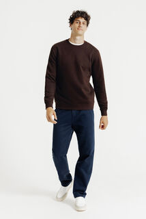 Effen sweater met ronde hals