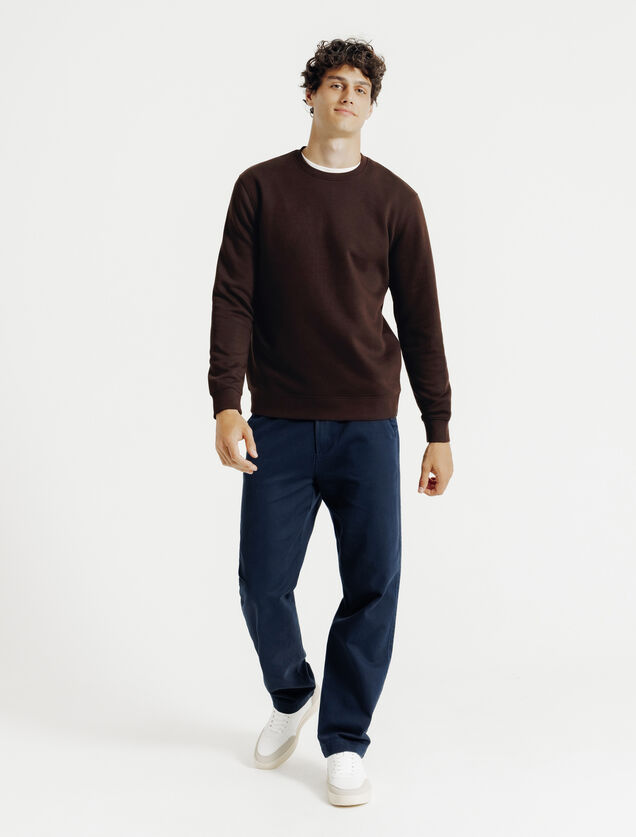 Effen sweater met ronde hals