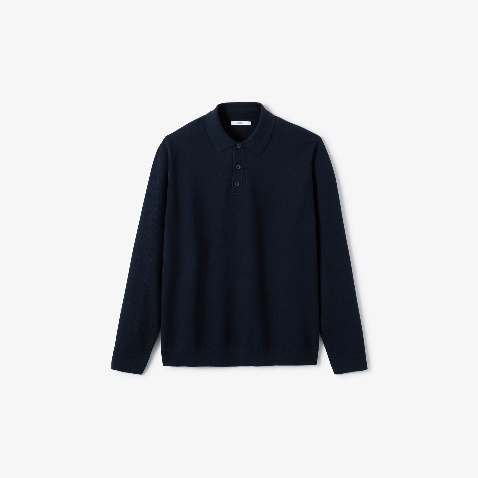Pull col polo boutonn&eacute; fantaisie