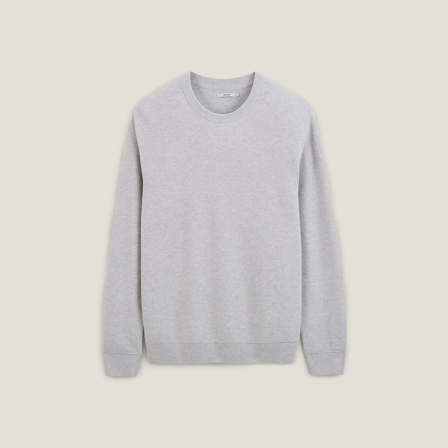 Pull col rond micro alvéole