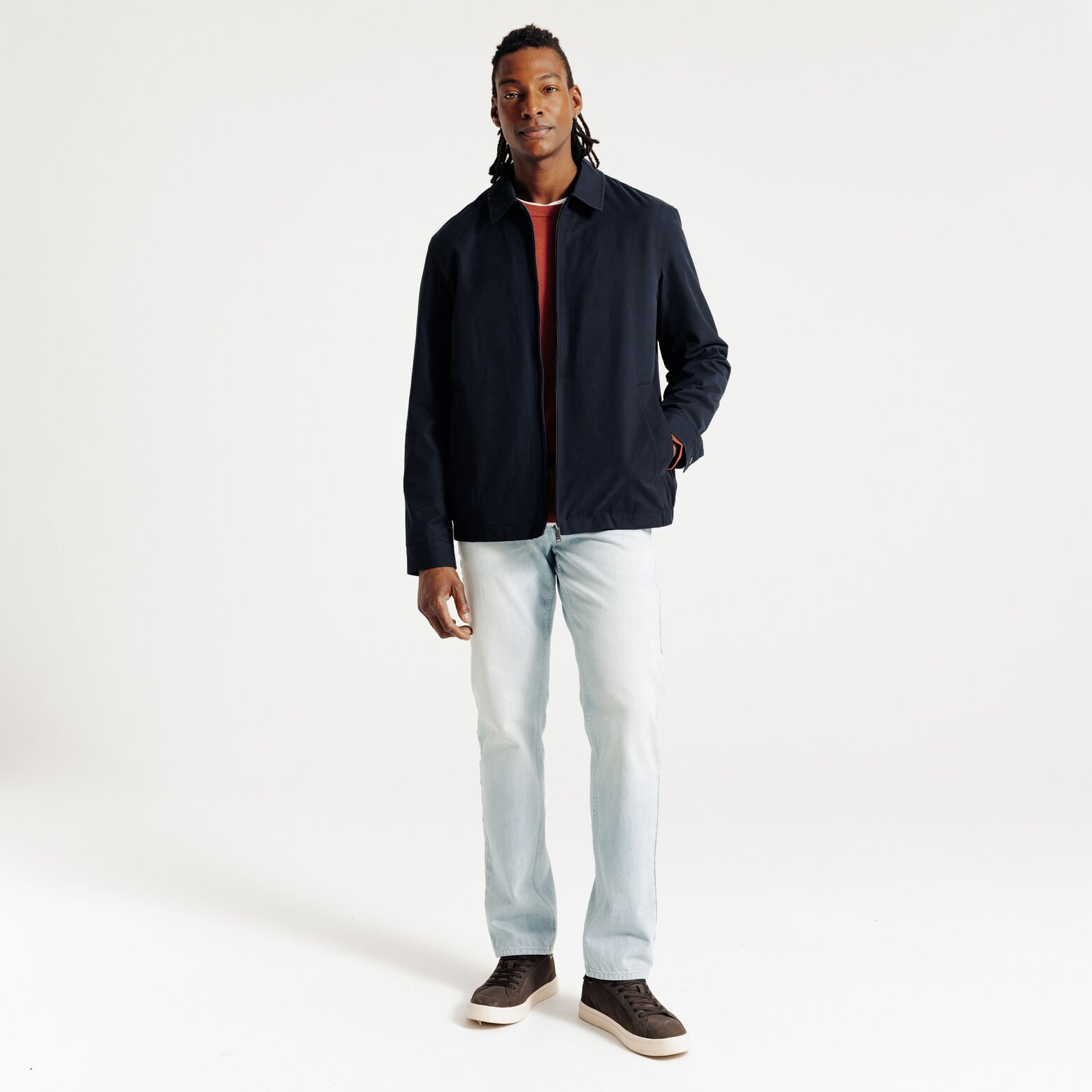 Blouson col chemise zipp&eacute;