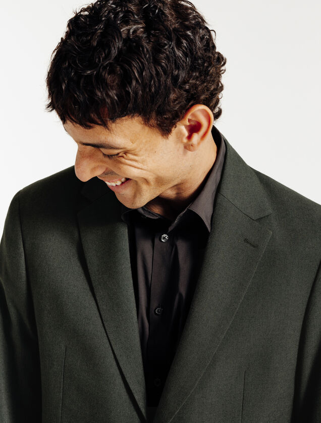 Comfort fit kostuumvest in flanel