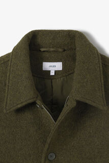 Blouson en laine col chemise