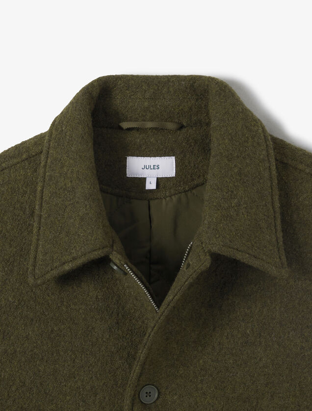 Blouson en laine col chemise