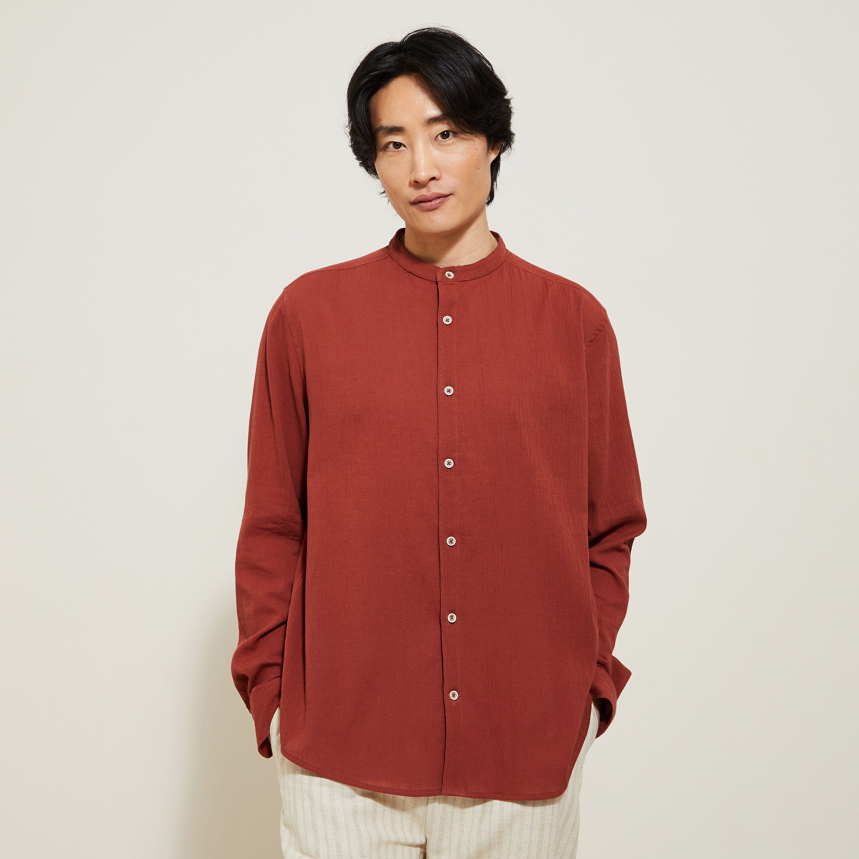 Chemises col mao Rouge Homme Jules BE