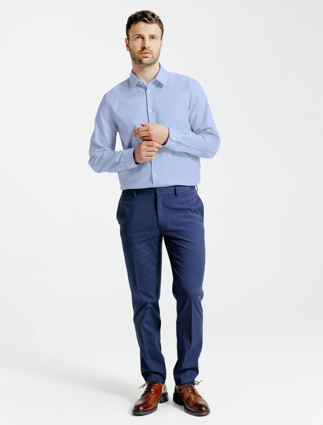 Slim fit hemd in katoen