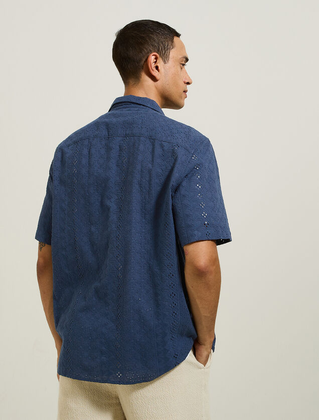 Chemisette en coton broderie anglaise