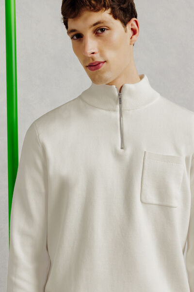 Pull col montant zipp&eacute; "le parfait by JULES"