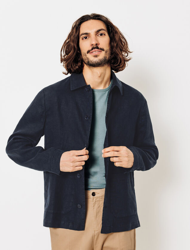 Veste en lin boutonnée