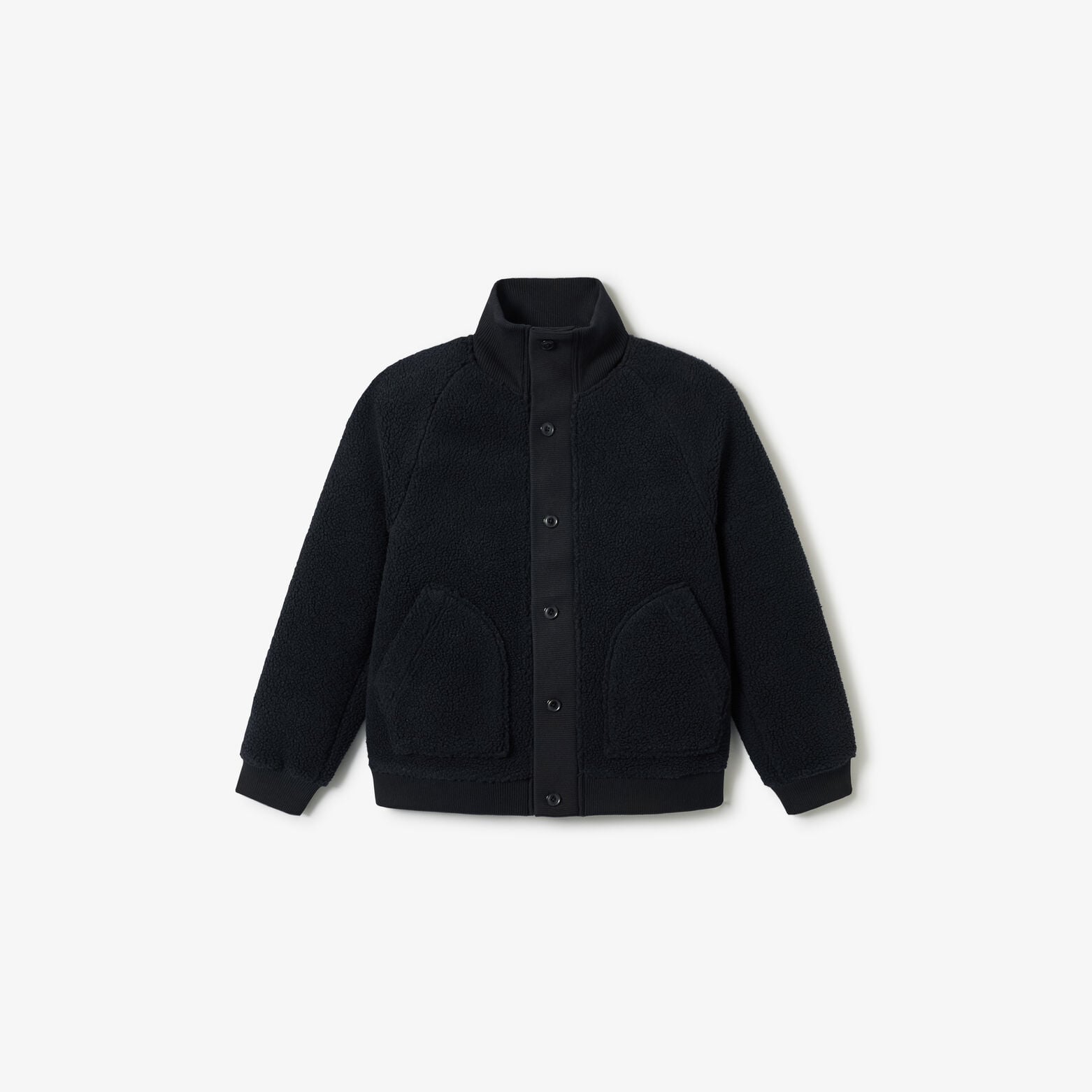 Sweat col montant boutonn&eacute; en sherpa