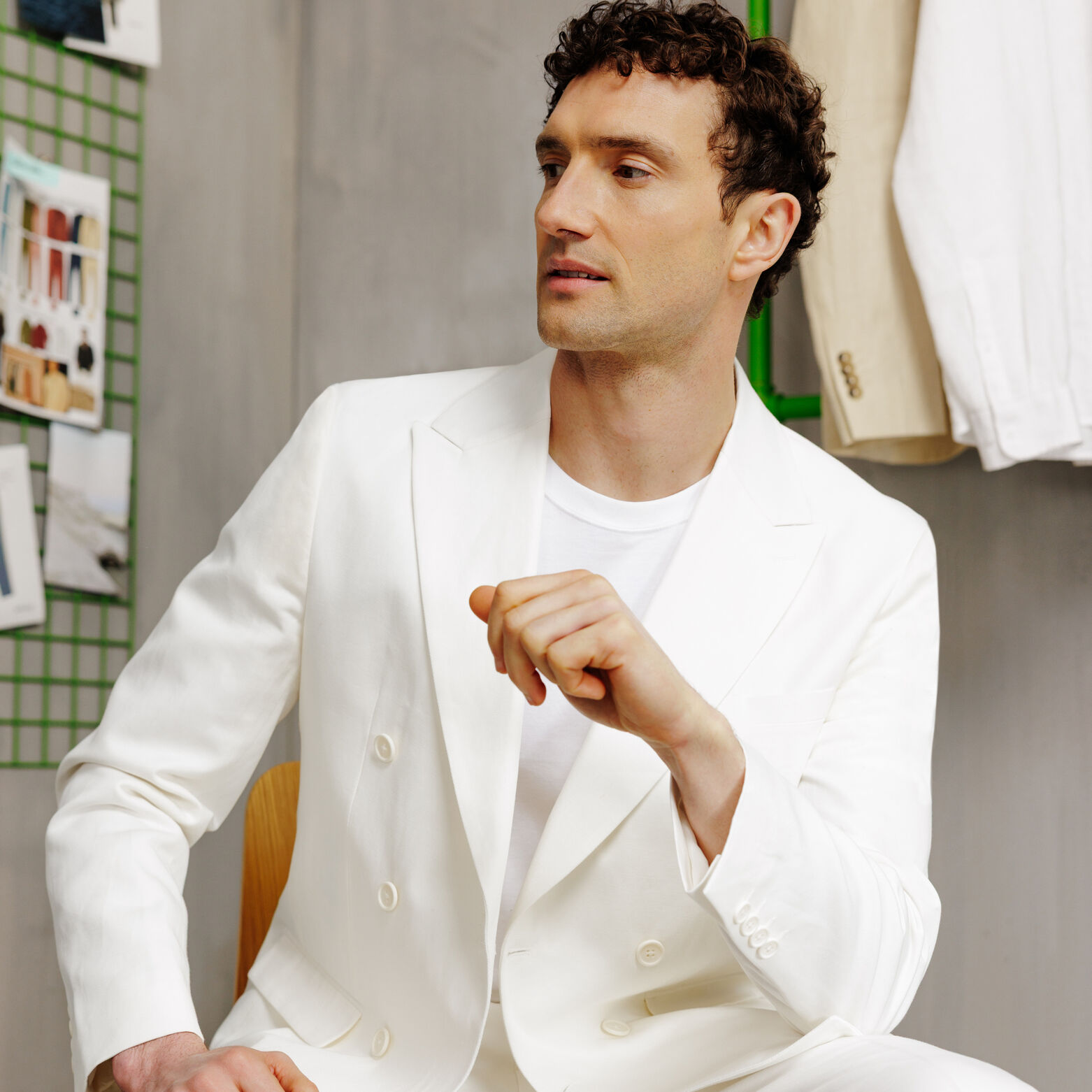 Veste de costume crois&eacute;e confort
