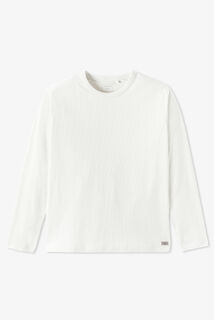 Geribd T-shirt met lange mouwen