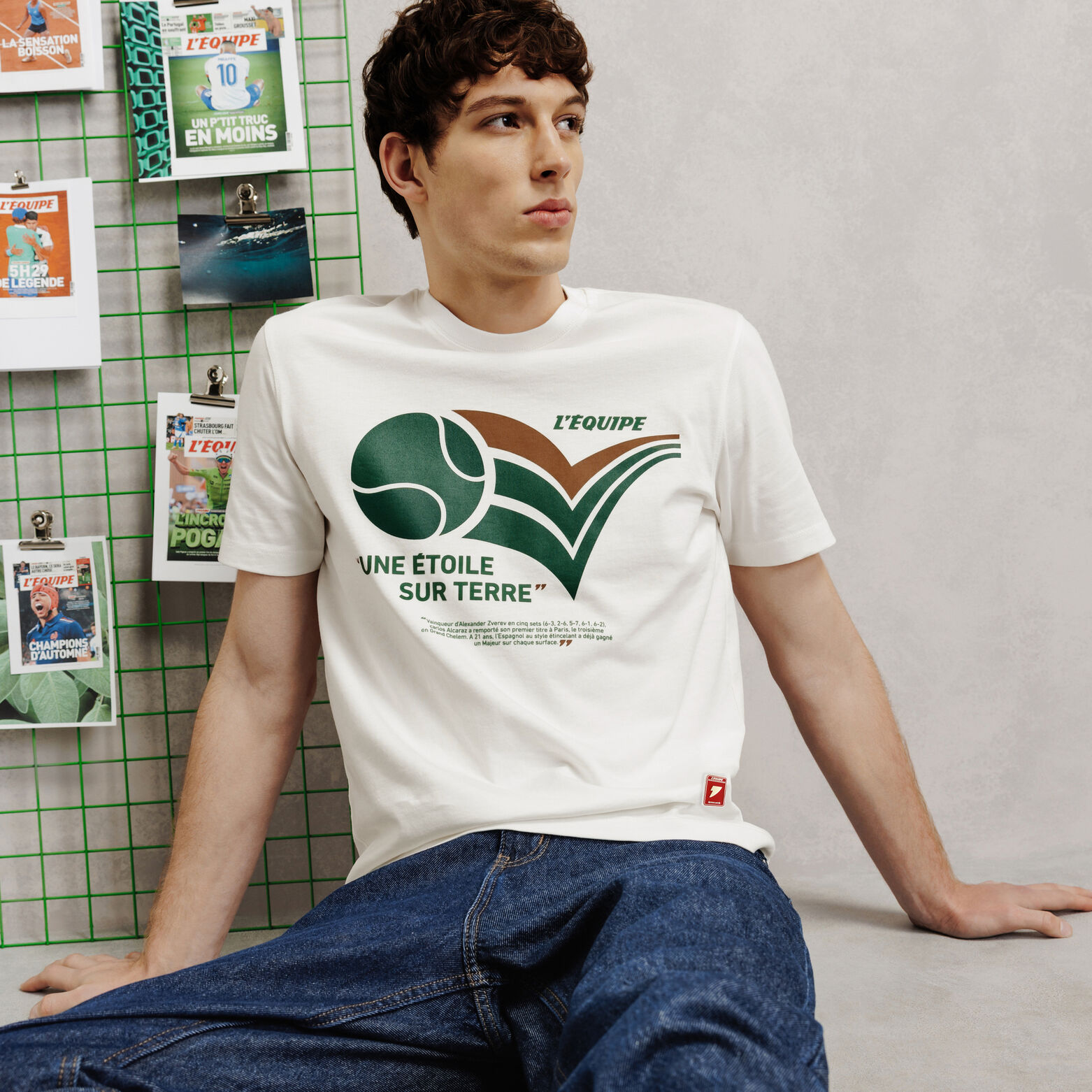 Tee shirt imprim&eacute; dos licence l'&Eacute;quipe