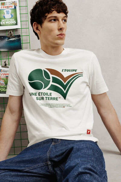 Tee shirt imprim&eacute; dos licence l'&Eacute;quipe
