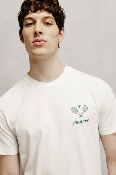 Tee shirt imprim&eacute; dos licence l'&Eacute;quipe