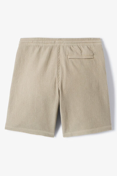 Bermuda in wafelstof met elastische tailleband