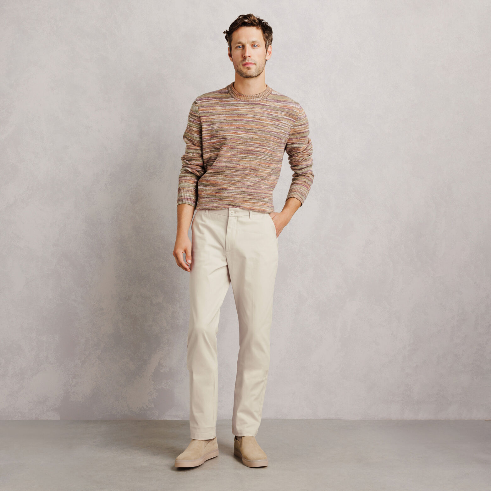 Pantalon straight twill