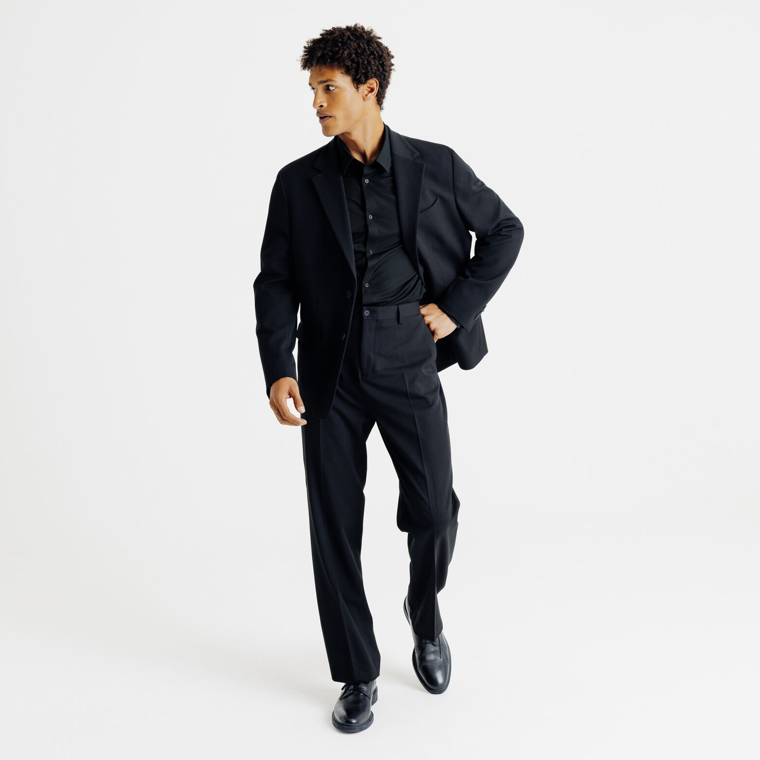 Makkelijk te strijken effen slim fit hemd