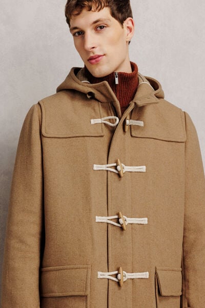 Manteau style duffle-coat avec capuche