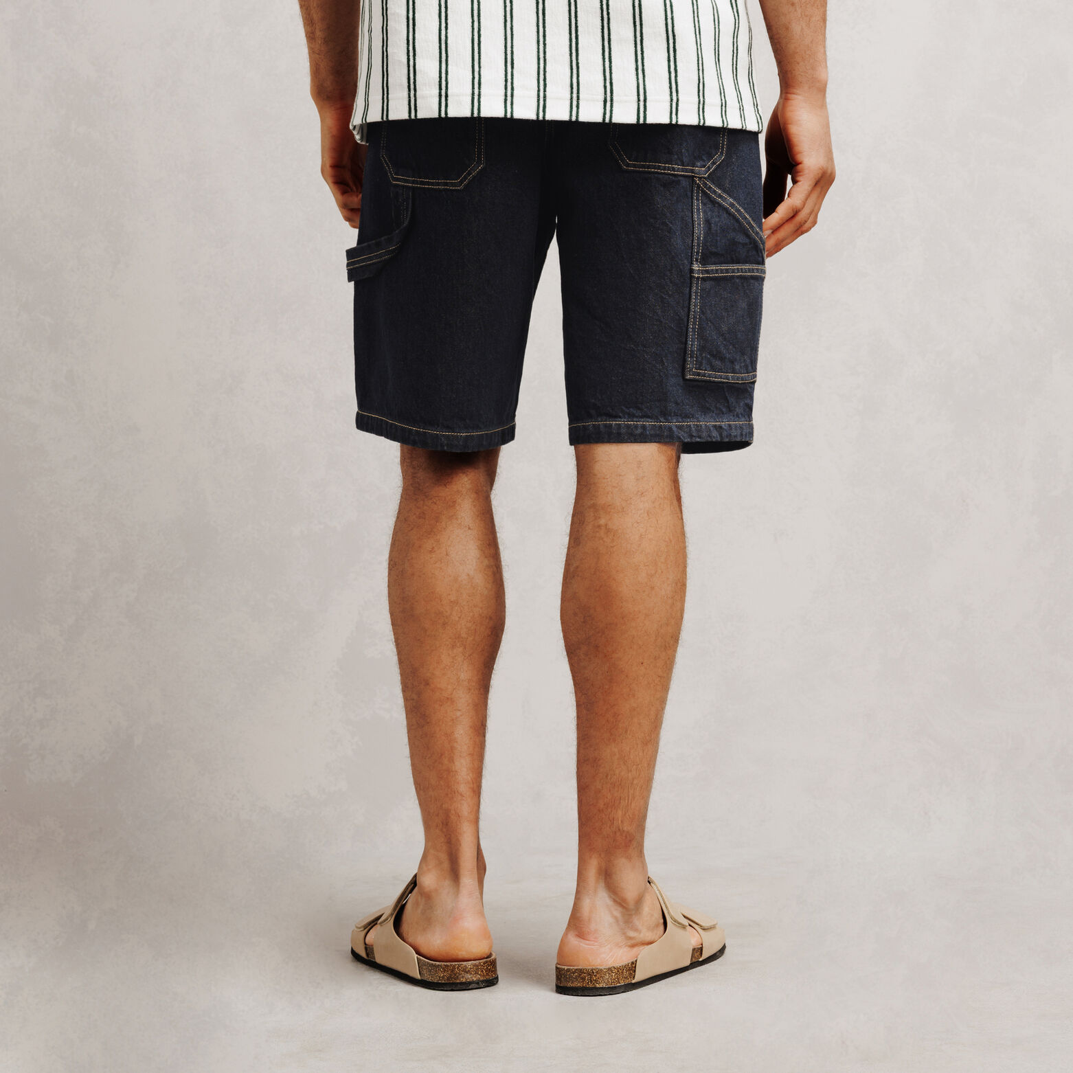 Short baggy en jean charpentier