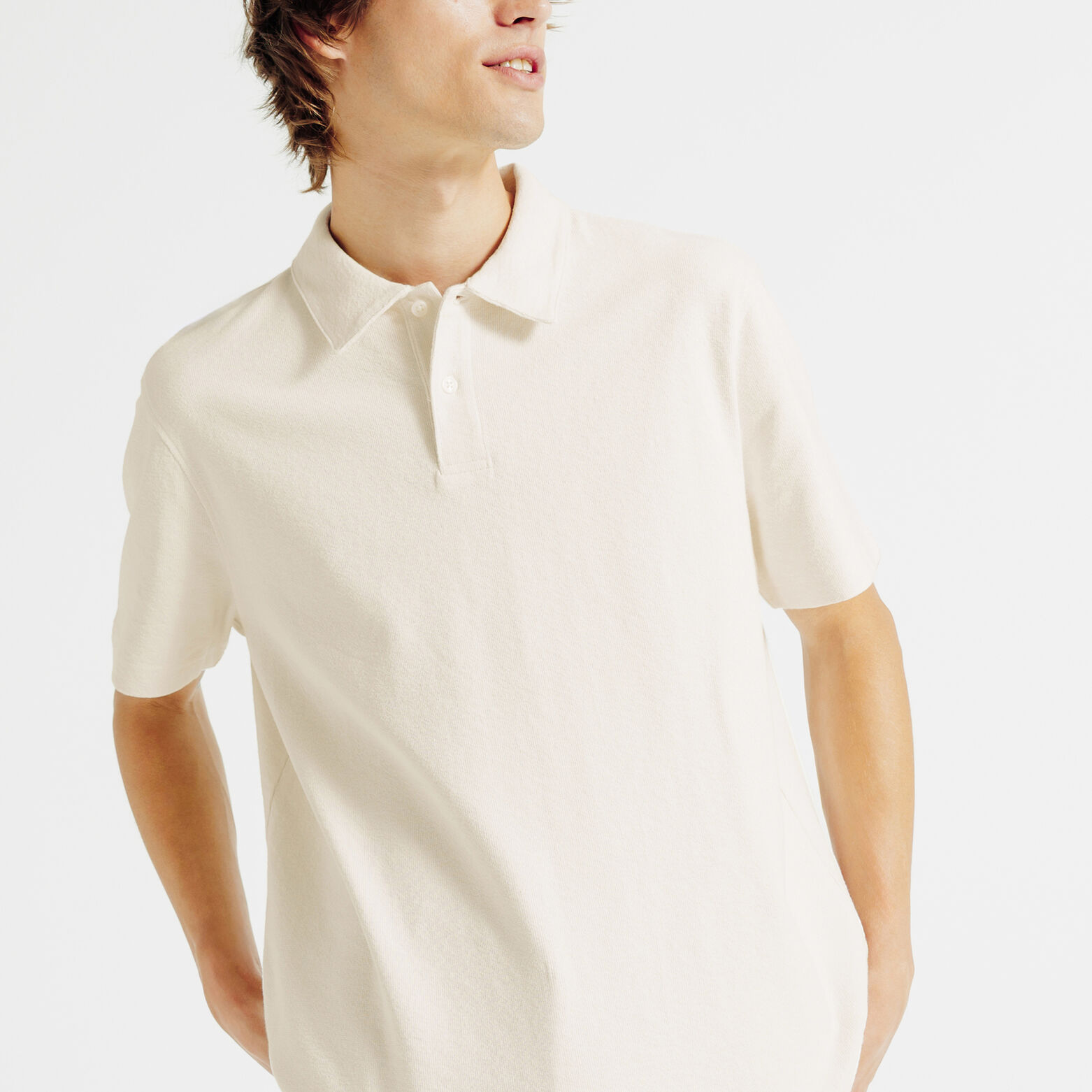 Polo korte mouwen in textuurstof