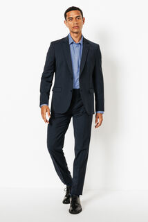 Slim fit gestreept katoenen overhemd, strijkvrij