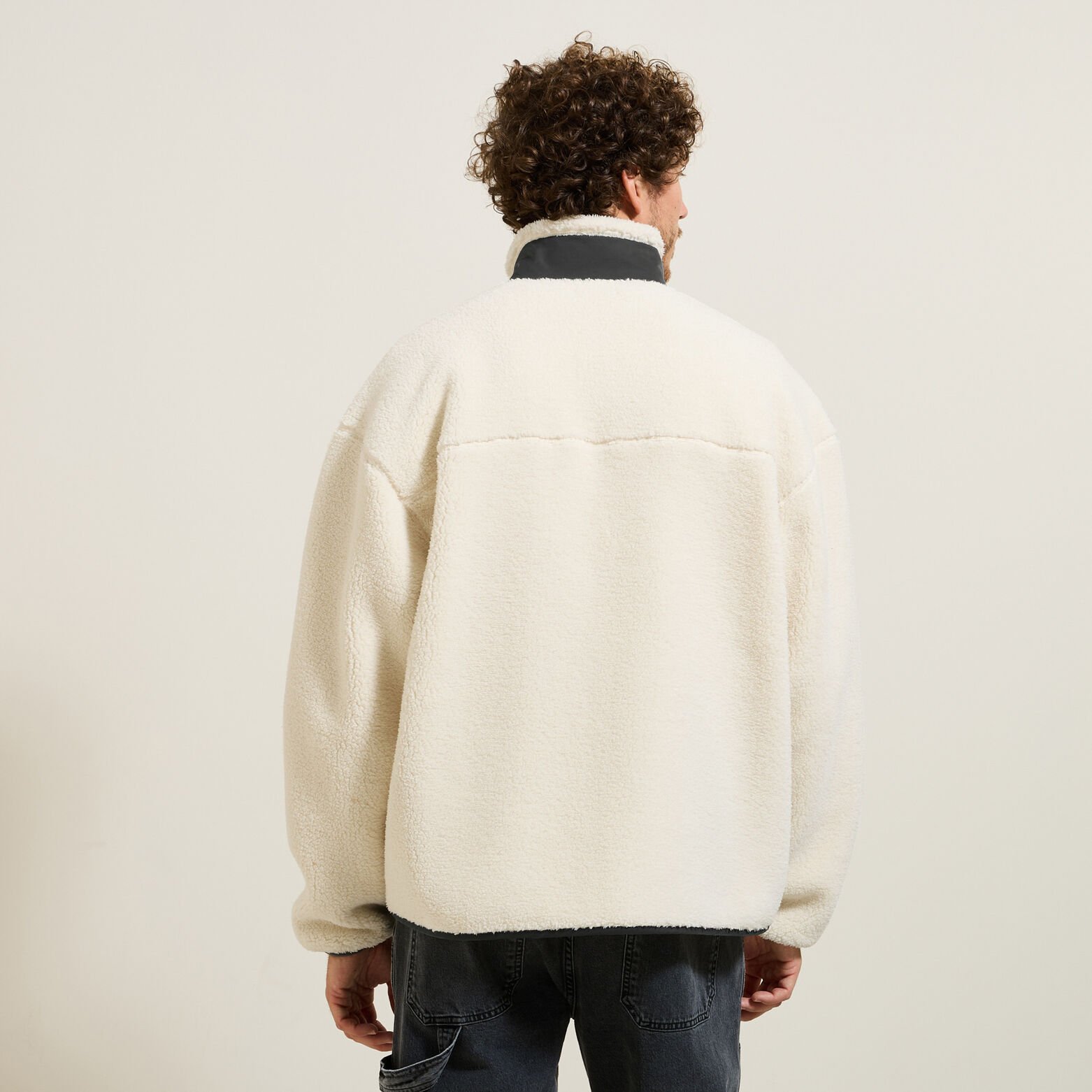 Sweat zippé en sherpa