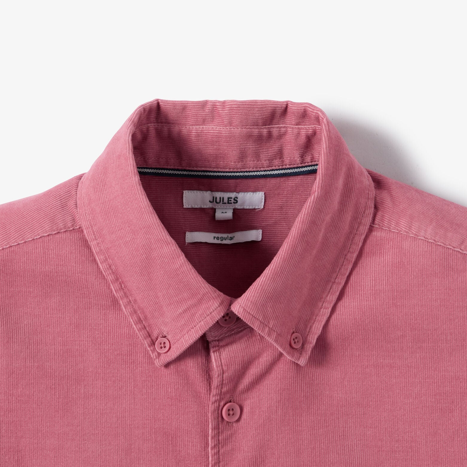 Chemise en velours c&ocirc;tel&eacute; unie 100% coton
