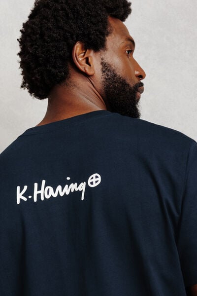 Geborduurd T-shirt relax licentie Keith Haring