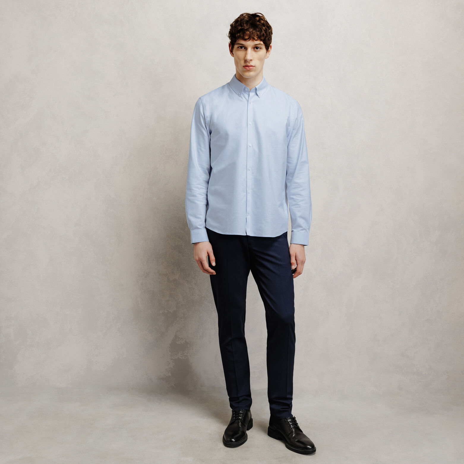 Chemise en coton regular unie