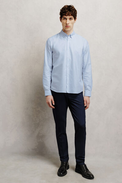 Chemise en coton regular unie