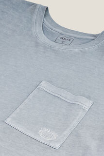 Tee shirt coton poche poitrine