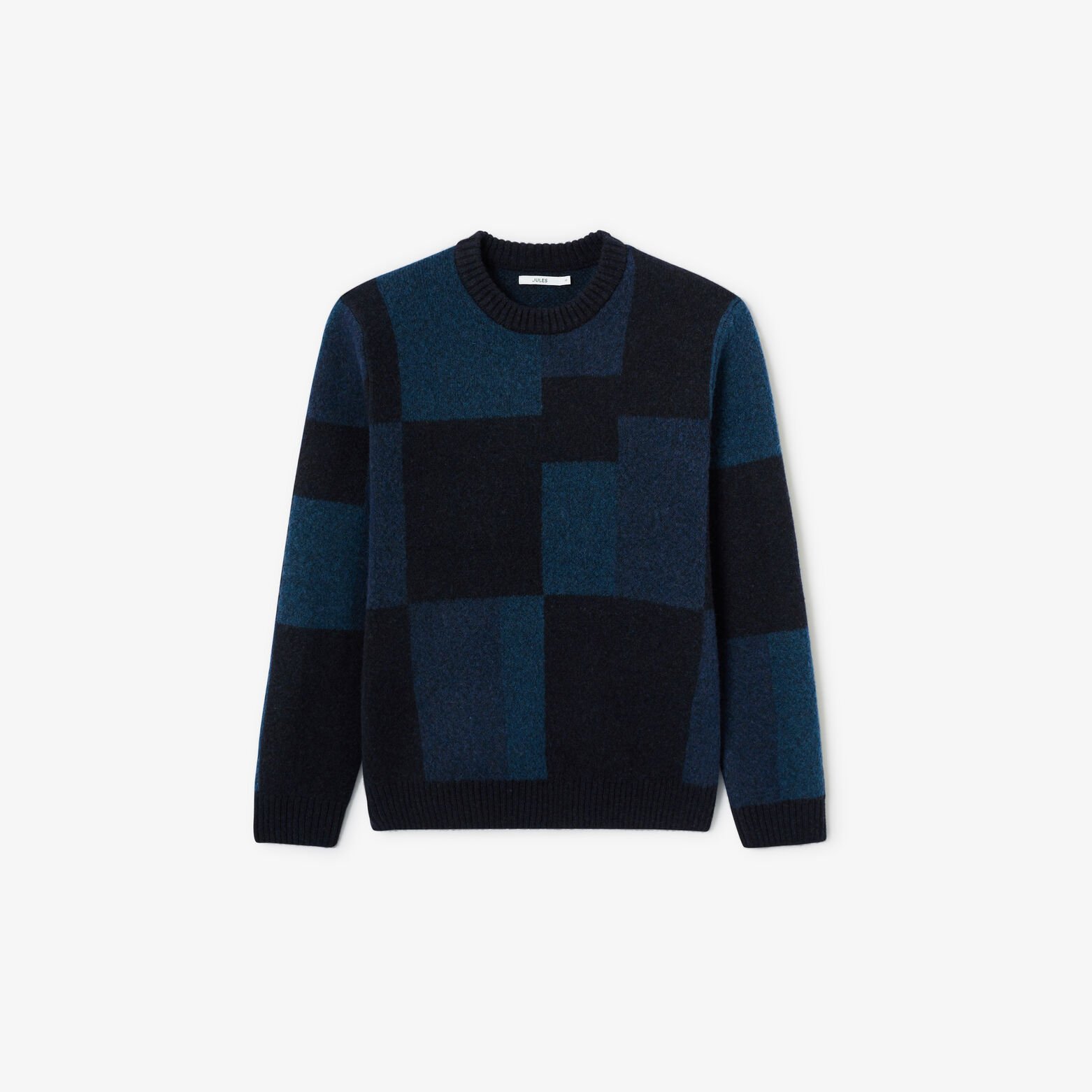 Pull col rond jacquard fantaisie