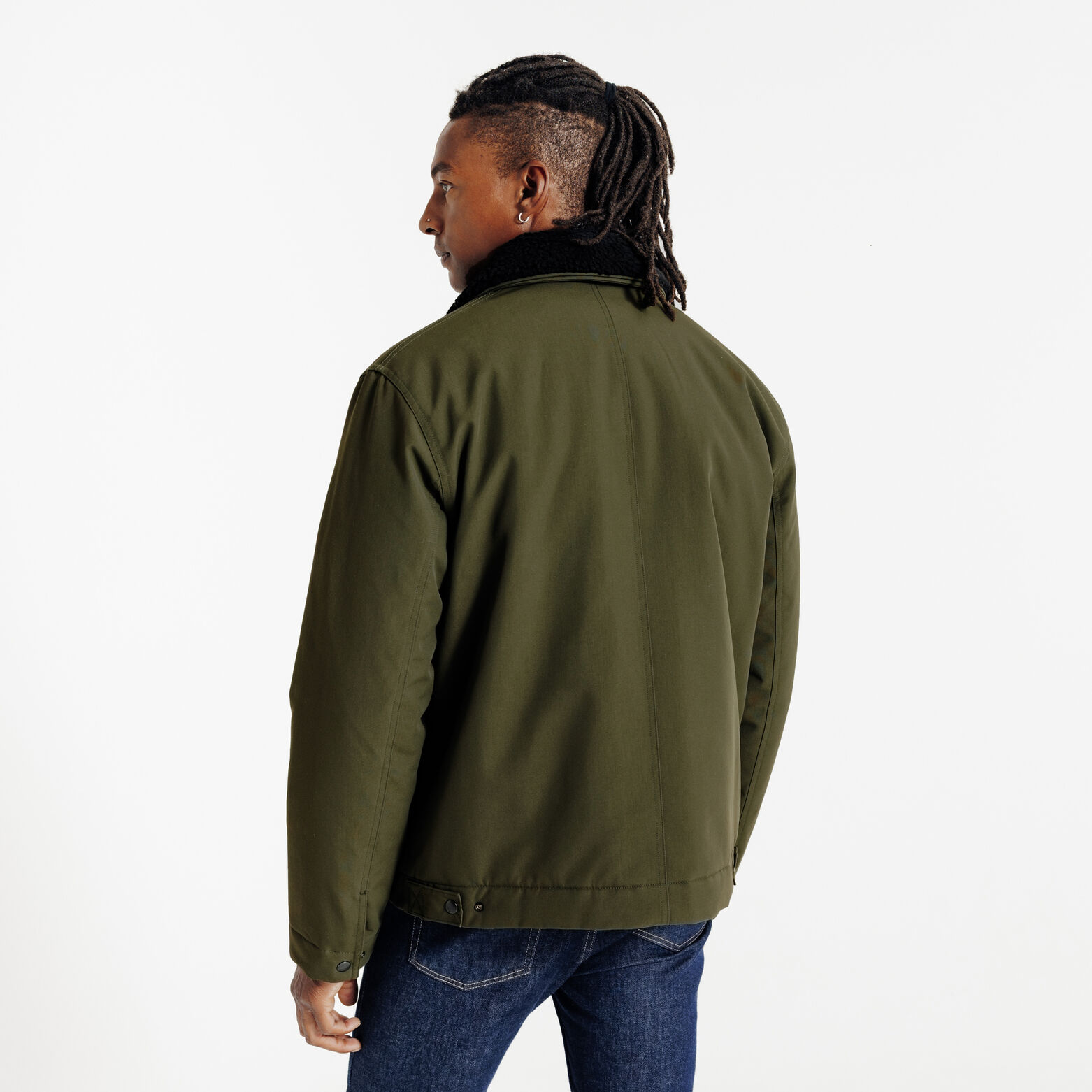 Blouson col chemise en sherpa amovible