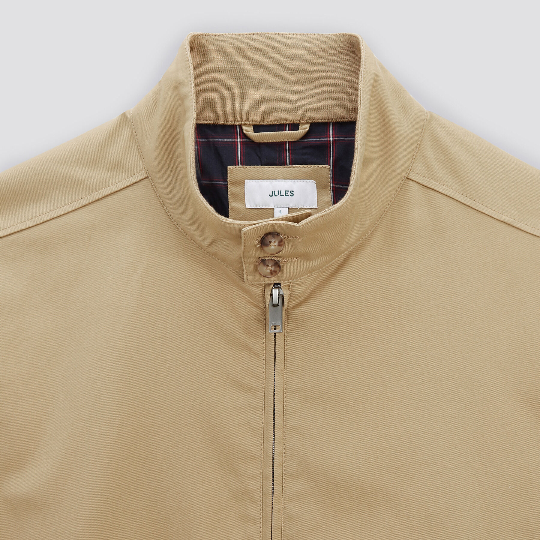 Blouson coton col montant Beige Jules