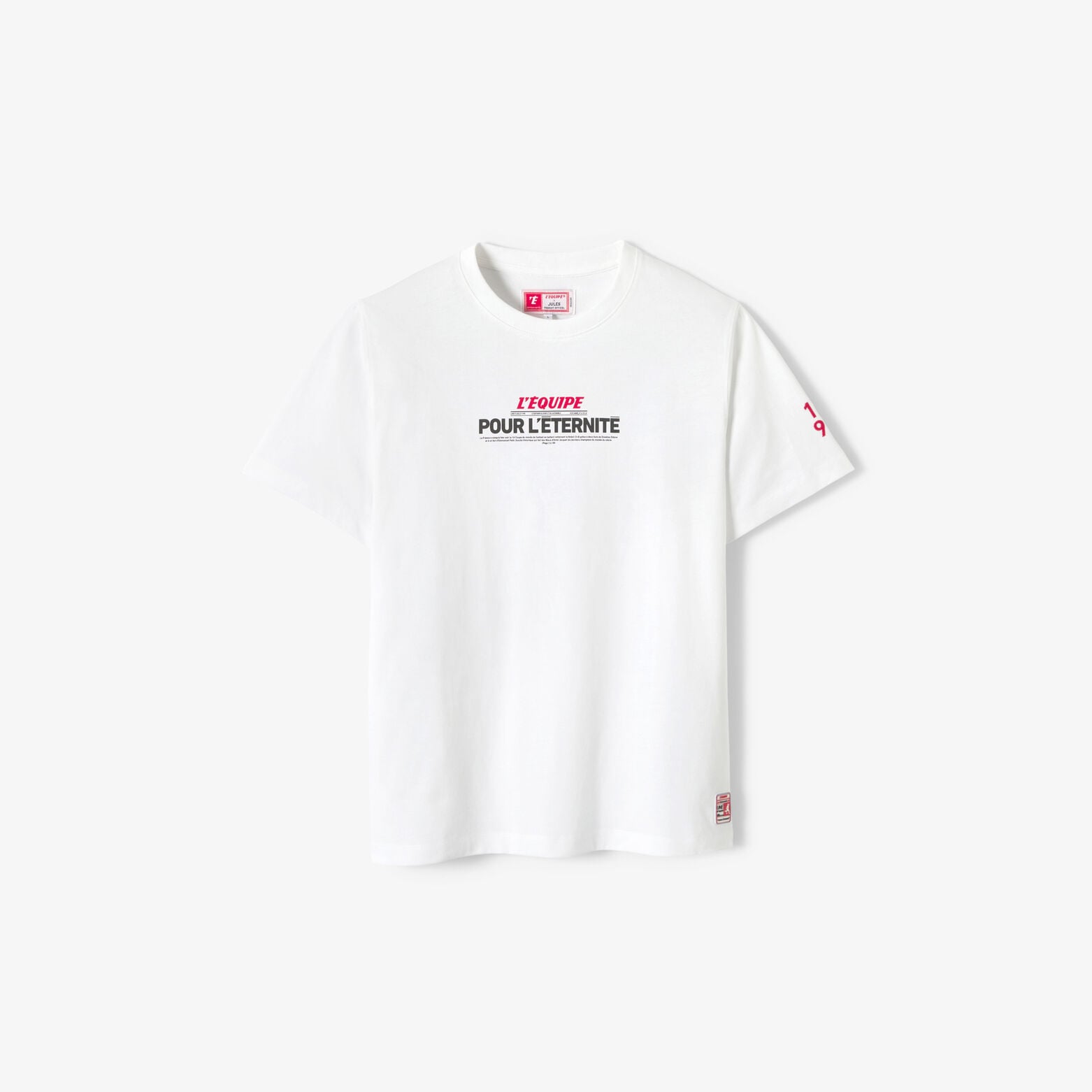 Tee shirt imprim&eacute; devant licence L'&Eacute;quipe