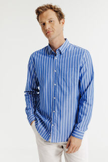 Chemise en coton ray&eacute;e