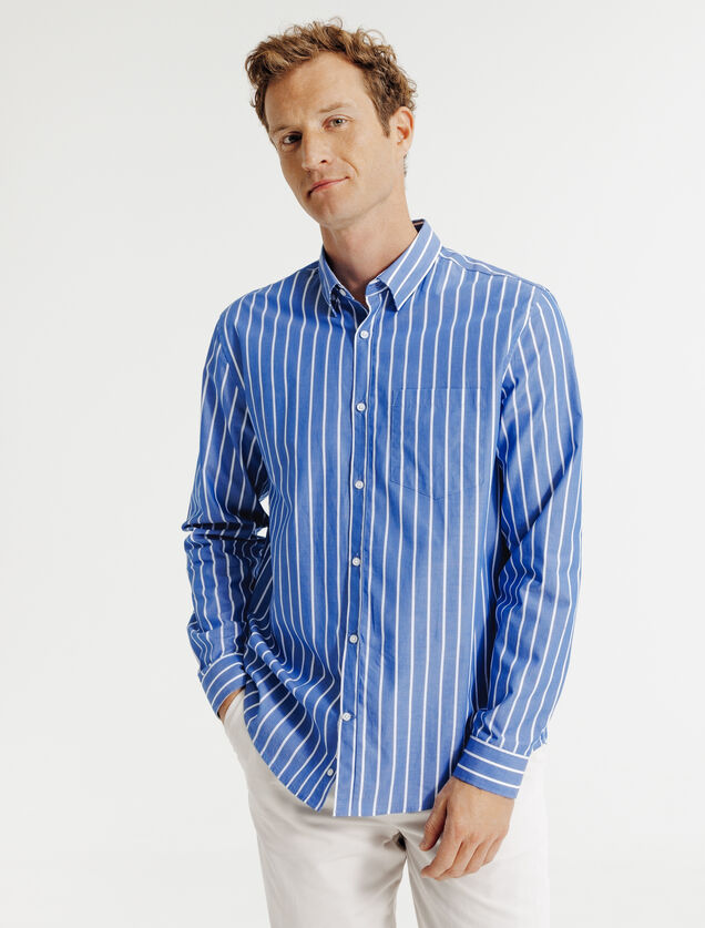 Chemise en coton ray&eacute;e