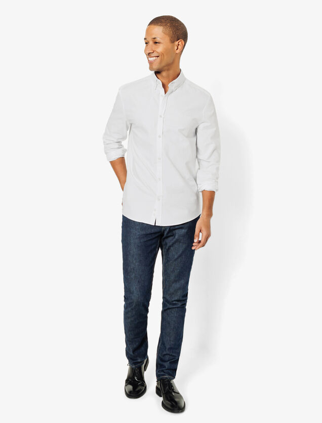 Chemise oxford en coton unie