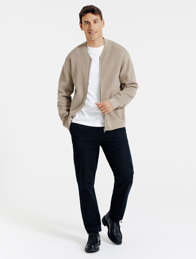 Vest met rits en sportieve kraag