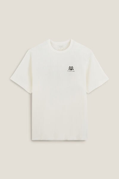 Relaxte T-shirt met print op voor-en achterkant