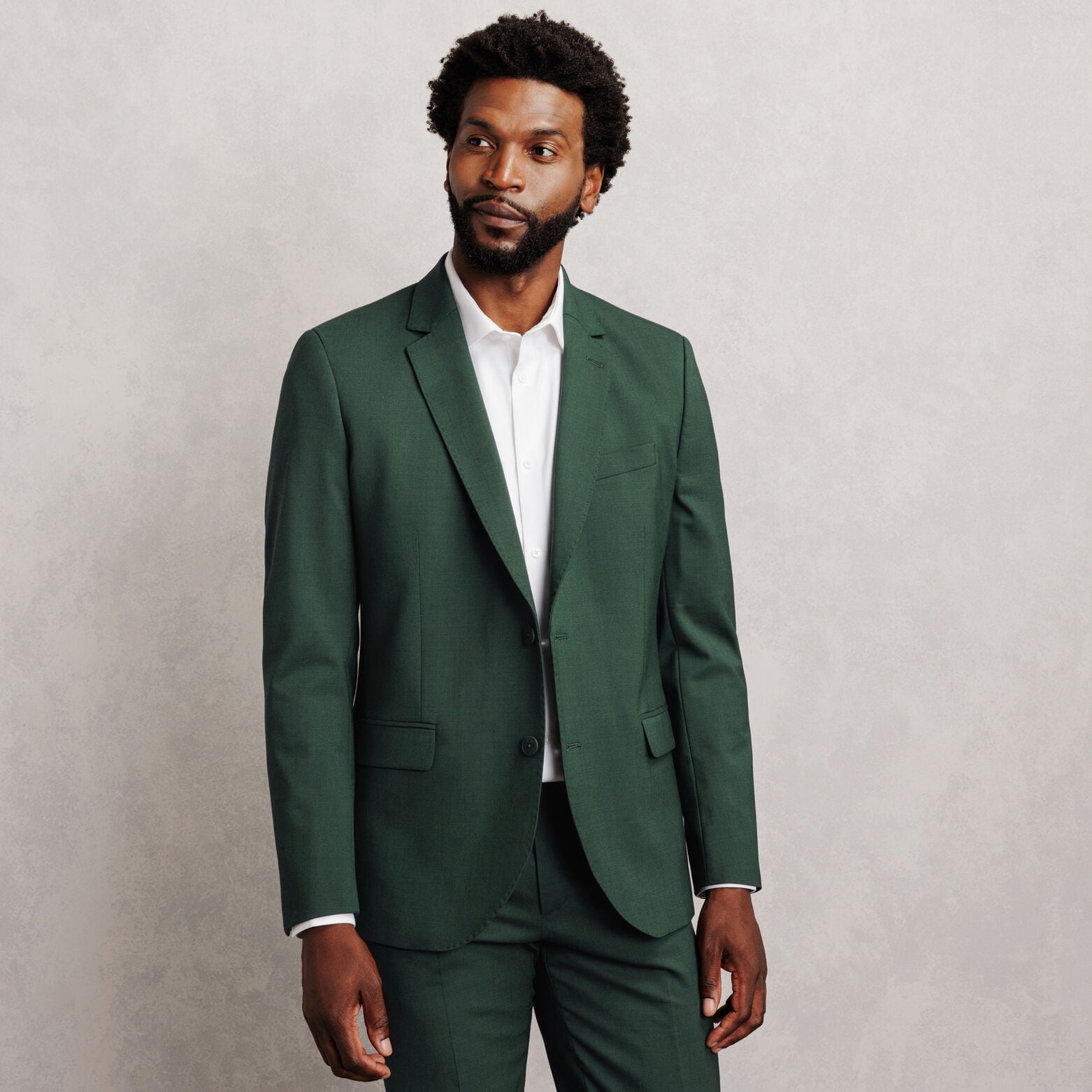 Costume 2 pi&egrave;ces slim bi-stretch - Vert