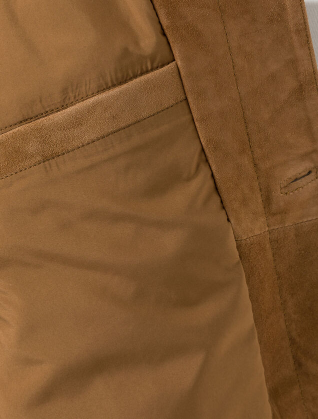 Leren jack met knopen