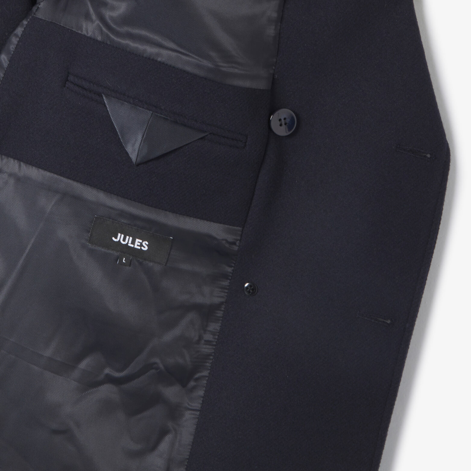 Korte mantel gekruiste knoopsluiting