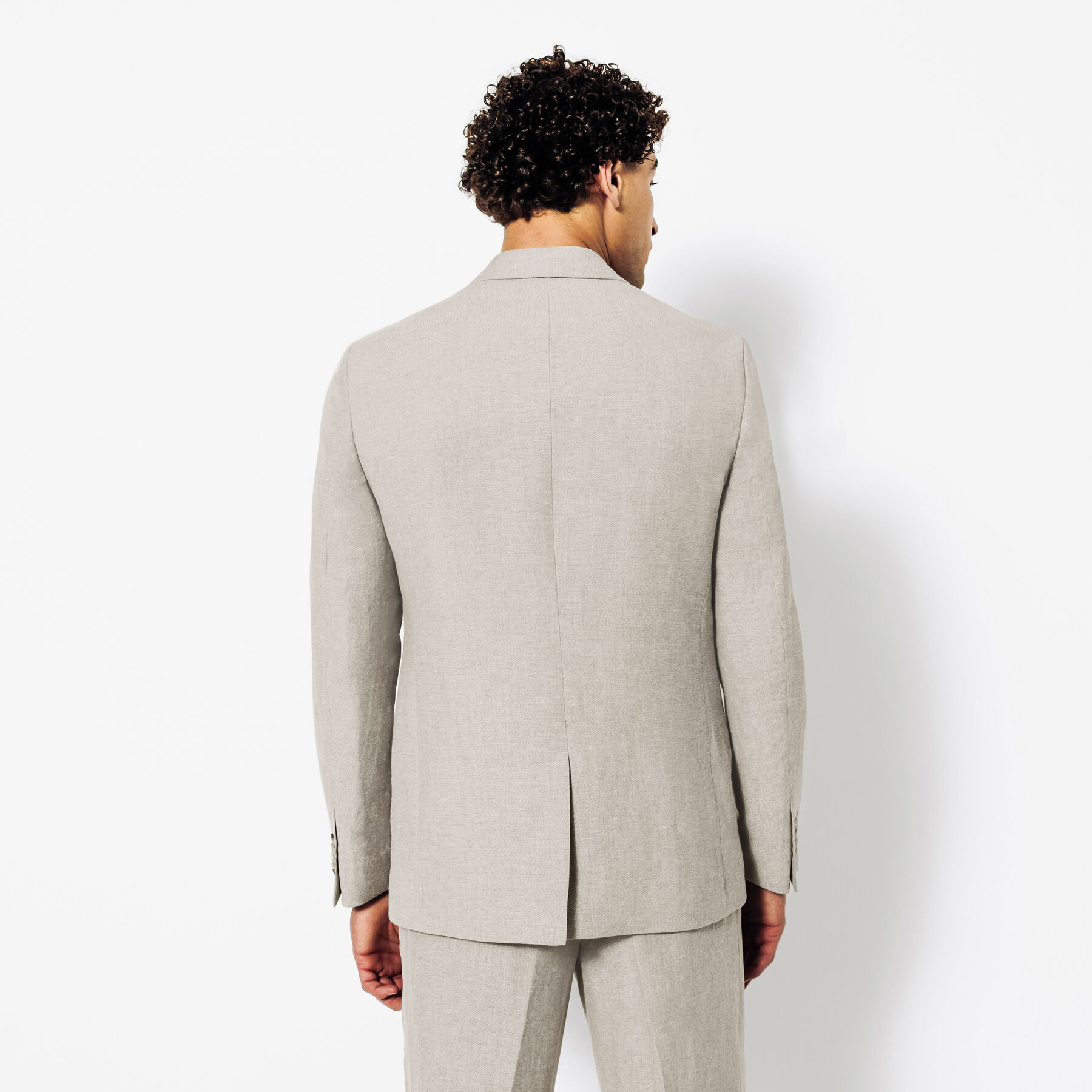 Veste de costume contenant du lin slim
