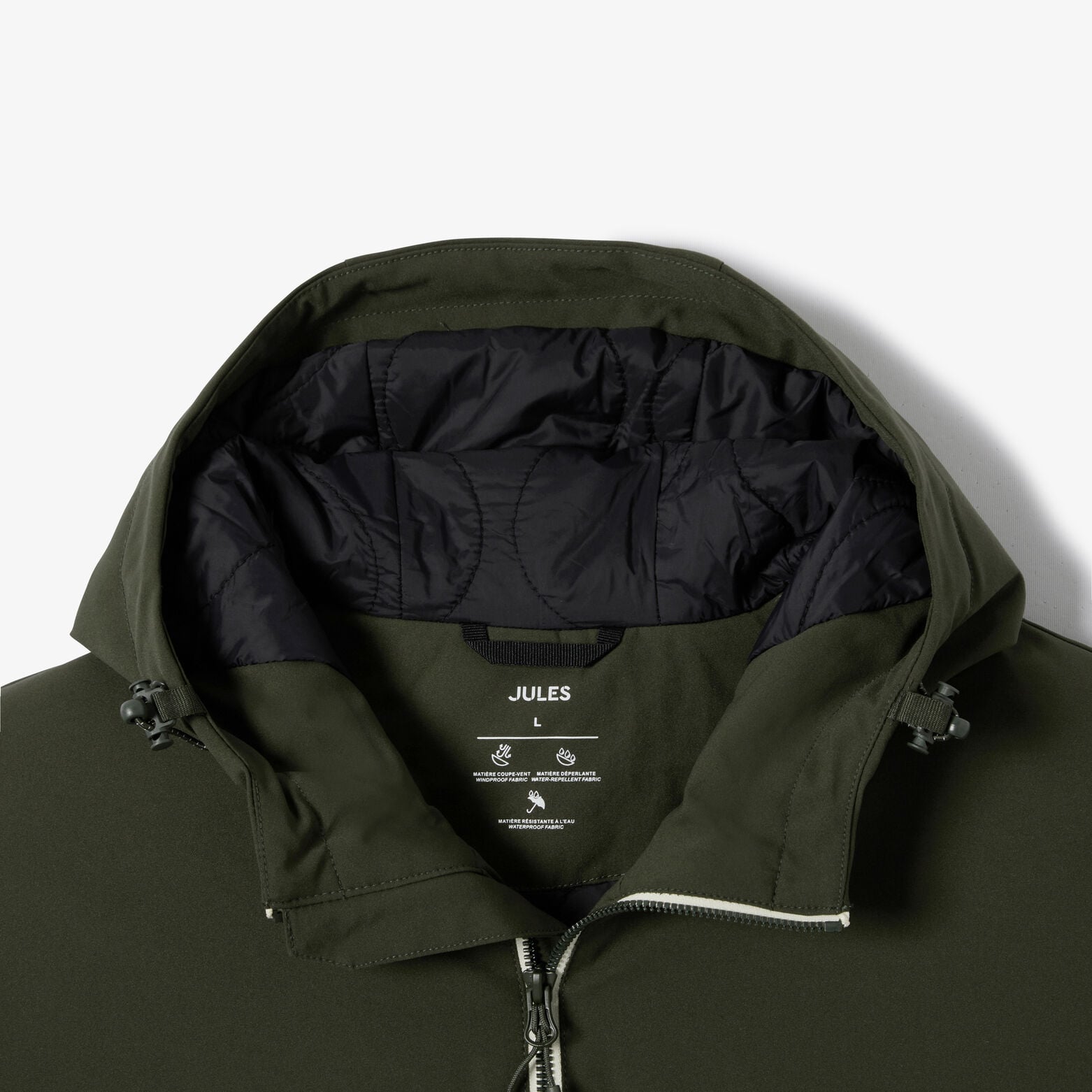 Blouson &agrave; capuche zipp&eacute;