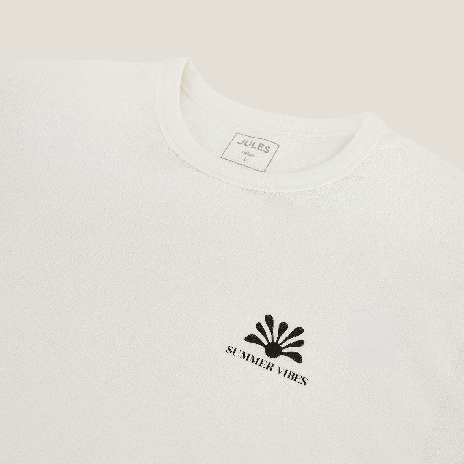 Relaxte T-shirt met print op voor-en achterkant