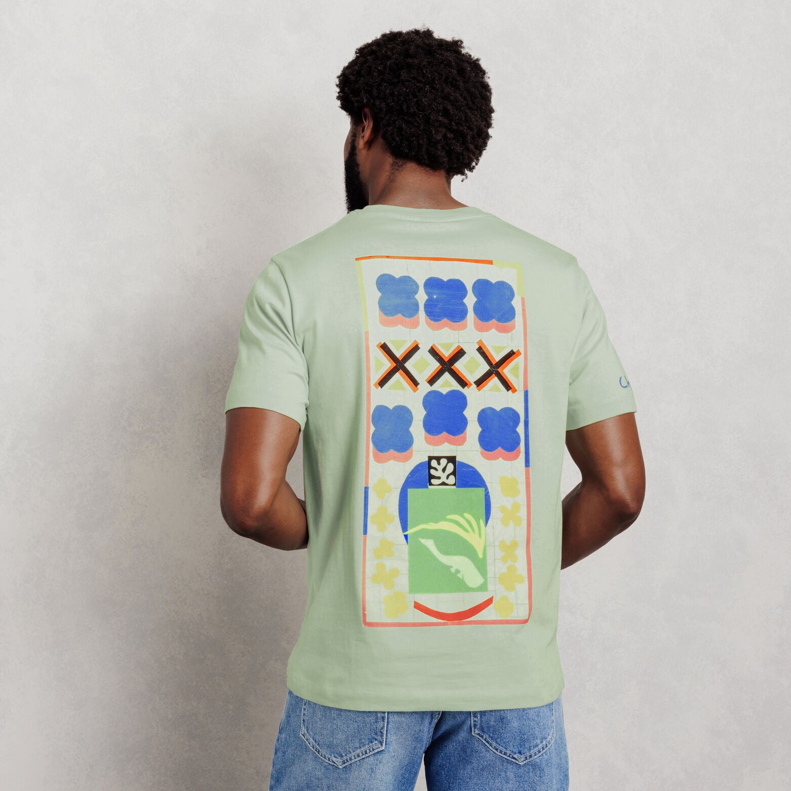 T-shirt met print voor en achter, licentie Matisse